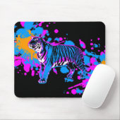 Corey Tiger 80er Tiger-Farbspritzer-Mauspad Mousepad (Mit Mouse)