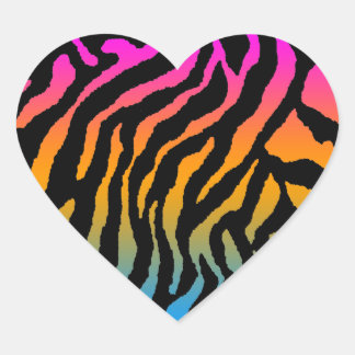 Corey Tiger 80er Tiger Streifen Herz-Aufkleber