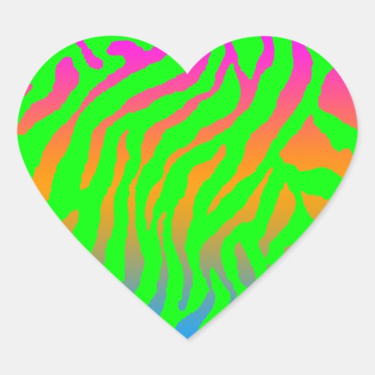 Corey Tiger 80er Tiger Streifen Herz-Aufkleber (Vorderseite)
