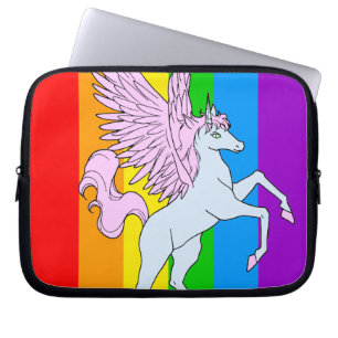 Corey Tiger 80er Unicorn Rainbow Laptopschutzhülle