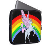 Corey Tiger 80er Unicorn Rainbow Laptopschutzhülle (Vorne Rechts)