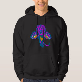 Corey Tiger 80er Vintag Fierce Pouncing Tiger Hoodie