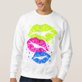 Corey Tiger 80er Vintag Lips & Stars Kisses Sweatshirt