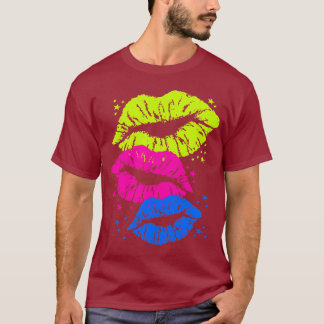 Corey Tiger 80er Vintag Lips & Stars Kisses T-Shirt