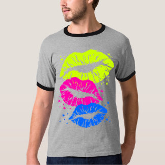 Corey Tiger 80er Vintag Lips & Stars Kisses T-Shirt