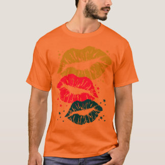 Corey Tiger 80er Vintag Lips & Stars Kisses T-Shirt