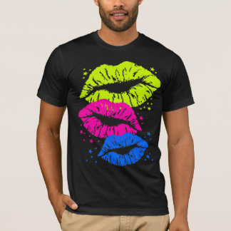 Corey Tiger 80er Vintag Lips & Stars Kisses T-Shirt