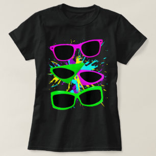 Corey Tiger 80er Vintag Neon Sonnenbrille Spritzer T-Shirt