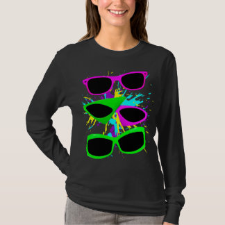 Corey Tiger 80er Vintag Neon Sonnenbrille Spritzer T-Shirt