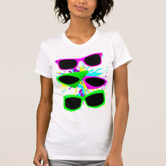 Corey Tiger 80er Vintag Neon Sonnenbrille Spritzer T-Shirt