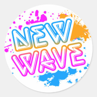 Corey Tiger 80er Vintag New Wave Neon Spritzer Runder Aufkleber