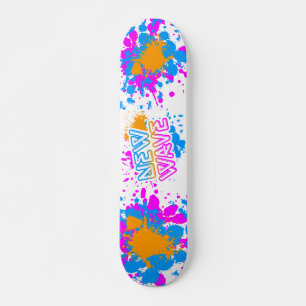 Corey Tiger 80er Vintag New Wave Neon Spritzer Skateboard