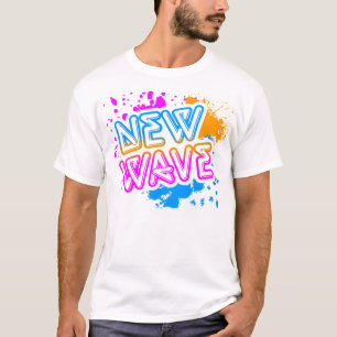 Corey Tiger 80er Vintag New Wave Neon Spritzer T-Shirt