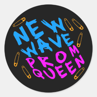 Corey Tiger 80er Vintag New Wave Prom Queen Runder Aufkleber