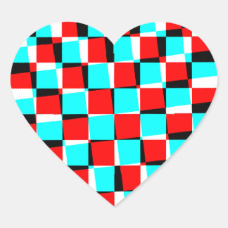 Corey Tiger 80er Vintag Op Art Herz-Aufkleber