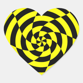 Corey Tiger 80er Vintag Op Art Herz-Aufkleber