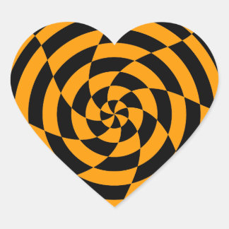 Corey Tiger 80er Vintag Op Art Herz-Aufkleber