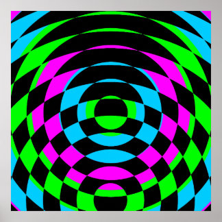 Corey Tiger 80er Vintag Op Art Poster
