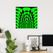 Corey Tiger 80er Vintag Op Art Poster (Heimbüro)