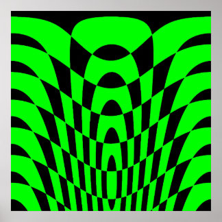 Corey Tiger 80er Vintag Op Art Poster