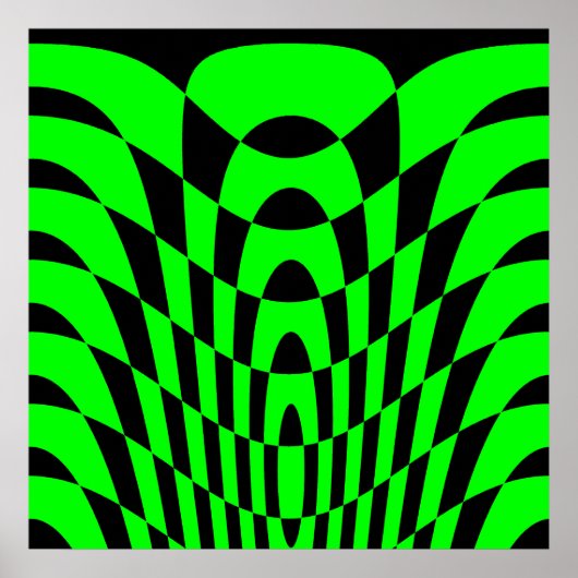 Corey Tiger 80er Vintag Op Art Poster (Vorne)