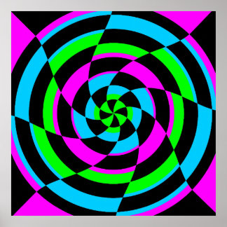 Corey Tiger 80er Vintag Op Art Poster