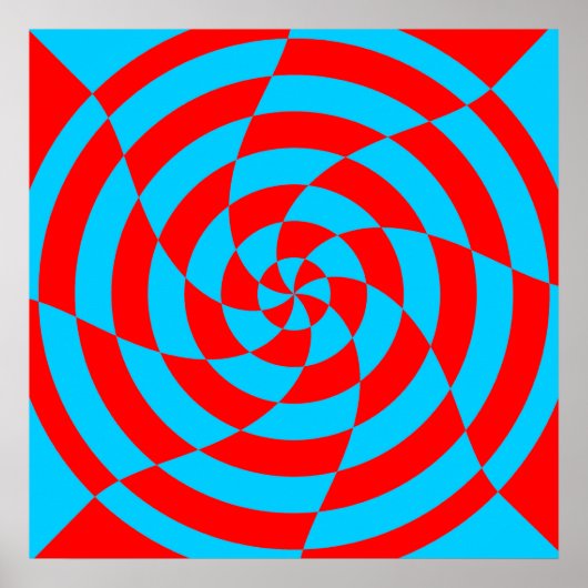 Corey Tiger 80er Vintag Op Art Poster (Vorne)