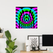Corey Tiger 80er Vintag Op Art Poster (Heimbüro)