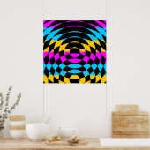 Corey Tiger 80er Vintag Op Art Poster (Küche)