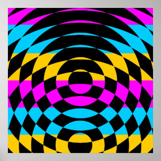 Corey Tiger 80er Vintag Op Art Poster