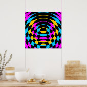 Corey Tiger 80er Vintag Op Art Poster (Küche)