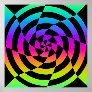 Corey Tiger 80er Vintag Op Art Poster