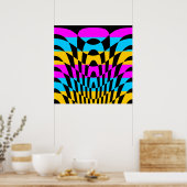 Corey Tiger 80er Vintag Op Art Poster (Küche)