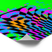 Corey Tiger 80er Vintag Op Art Poster (Ecke)