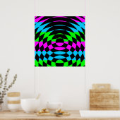 Corey Tiger 80er Vintag Op Art Poster (Küche)