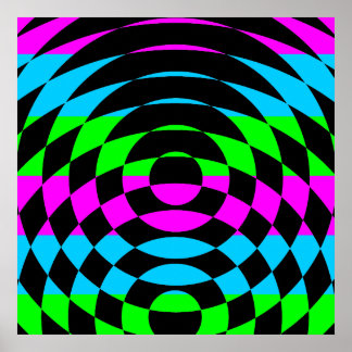 Corey Tiger 80er Vintag Op Art Poster