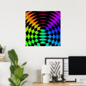 Corey Tiger 80er Vintag Op Art Poster (Heimbüro)