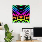 Corey Tiger 80er Vintag Op Art Poster (Heimbüro)