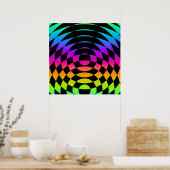 Corey Tiger 80er Vintag Op Art Poster (Küche)