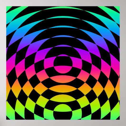 Corey Tiger 80er Vintag Op Art Poster (Vorne)