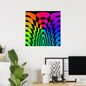 Corey Tiger 80er Vintag Op Art Poster (Heimbüro)