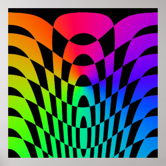 Corey Tiger 80er Vintag Op Art Poster