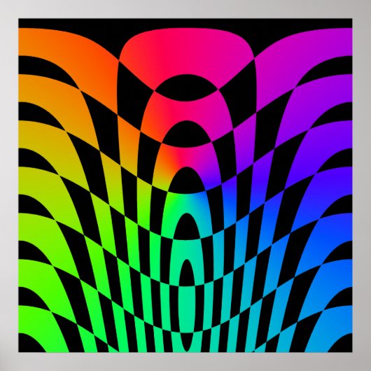 Corey Tiger 80er Vintag Op Art Poster (Vorne)