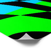 Corey Tiger 80er Vintag Op Art Poster (Ecke)
