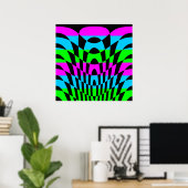 Corey Tiger 80er Vintag Op Art Poster (Heimbüro)