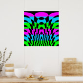Corey Tiger 80er Vintag Op Art Poster (Küche)