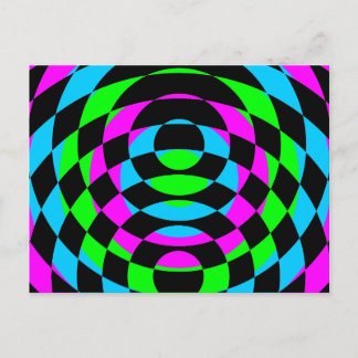 Corey Tiger 80er Vintag Op Art Postkarte