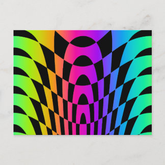 Corey Tiger 80er Vintag Op Art Postkarte