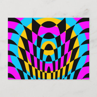 Corey Tiger 80er Vintag Op Art Postkarte