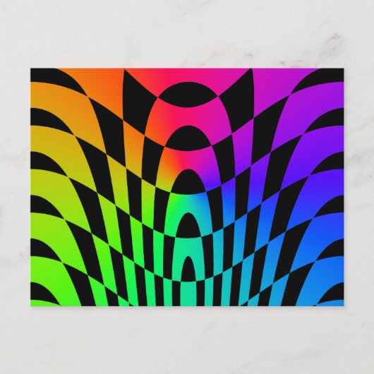 Corey Tiger 80er Vintag Op Art Postkarte (Vorderseite)